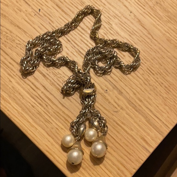Chunky dangling pearl necklace Vintage! - Picture 1 of 1